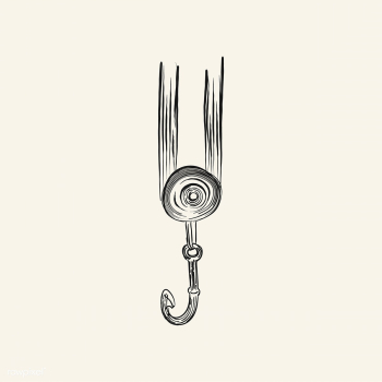 Vintage illustration of a fishing hook | Free stock vector - 324723 Vintage illustration of a fishing hook | Free stock vector - 324723