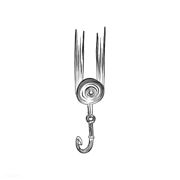 Vintage illustration of a fishing hook | Free stock vector - 324758 Vintage illustration of a fishing hook | Free stock vector - 324758