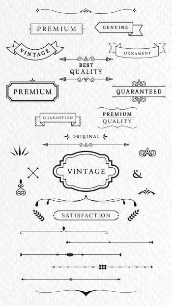 Vintage labels and banners | Free stock vector - 598908 Vintage labels and banners | Free stock vector - 598908