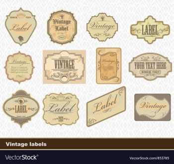 Vintage labels set vector image Vintage labels set vector image