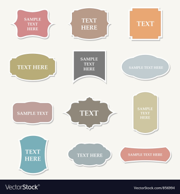 Vintage labels set vector image Vintage labels set vector image