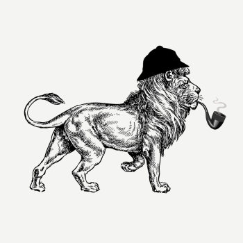 Vintage lion, animal illustration, pipe | Free PSD Illustration - rawpixel Vintage lion, animal illustration, pipe | Free PSD Illustration - rawpixel