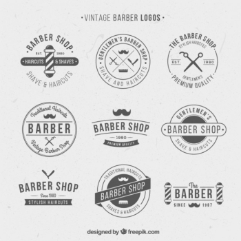 Vintage logos for barber shop Vintage logos for barber shop