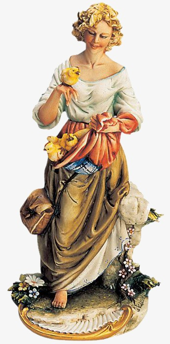 Vintage Medieval Peasant Woman Sculpture, Woman Clipart, Middle ...