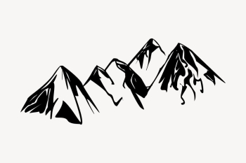 Vintage mountain clipart, nature illustration | Free Vector Illustration - rawpixel