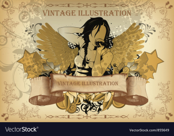 Vintage music background vector image Vintage music background vector image