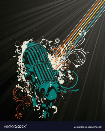 Vintage music background vector image Vintage music background vector image