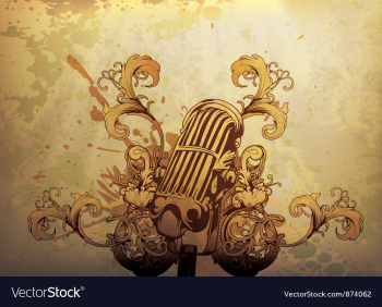 Vintage music background vector image Vintage music background vector image