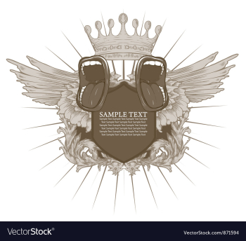 Vintage music emblem vector image Vintage music emblem vector image