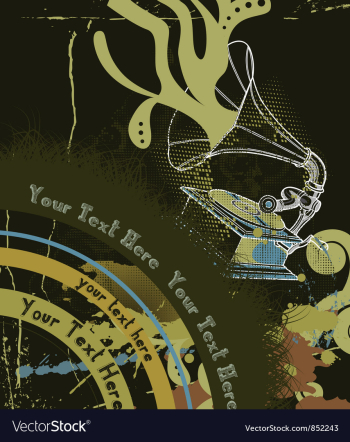 Vintage music poster vector image Vintage music poster vector image