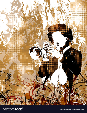 Vintage music poster vector image Vintage music poster vector image