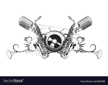 Vintage music t-shirt design vector image