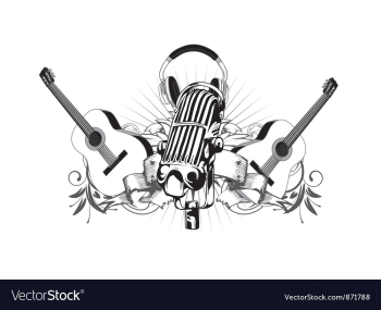 Vintage music t-shirt design vector image