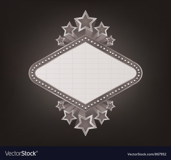 Vintage neon sign vector image Vintage neon sign vector image