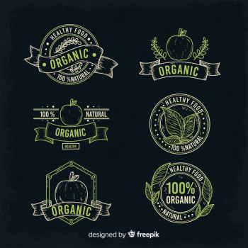 Vintage organic food labels collection Vintage organic food labels collection