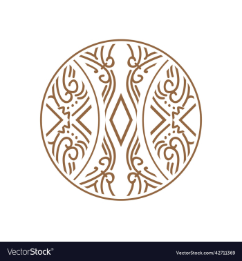 vintage ornament logo design vintage ornament logo design