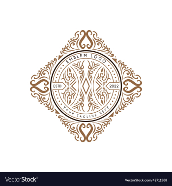vintage ornament logo design vintage ornament logo design