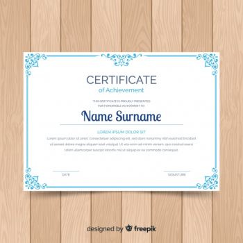 Vintage ornamental certificate template Vintage ornamental certificate template