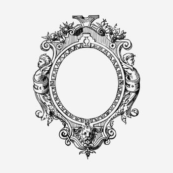 Vintage ornate frame black illustration. | Free Photo Illustration - rawpixel