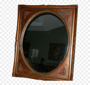 Vintage Oval Mirror Gold/bronze Square Frame - Oval Mirror Square Frame Vintage Oval Mirror Gold/bronze Square Frame - Oval Mirror Square Frame