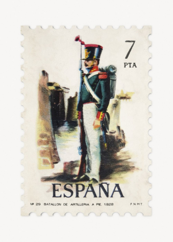 Vintage postage stamp from Spain | Free PSD - rawpixel