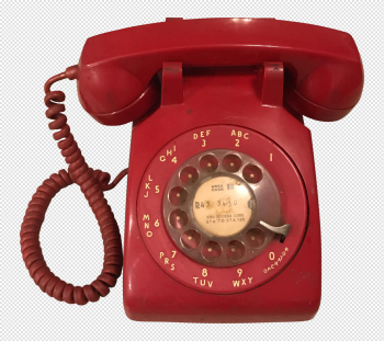 Vintage Red Rotary Dial Phone | Chairish