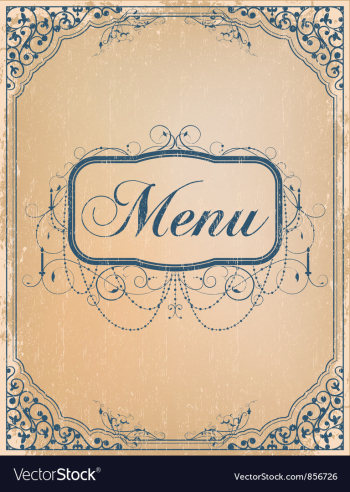 Vintage restaurant menu vector image Vintage restaurant menu vector image