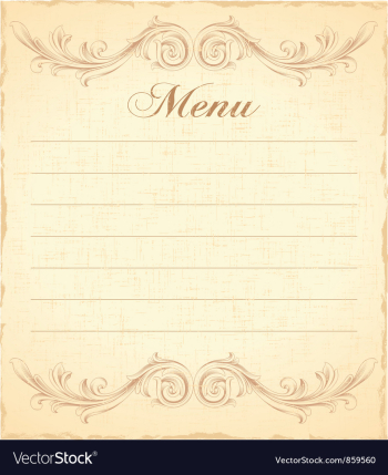 Vintage restaurant menu vector image Vintage restaurant menu vector image