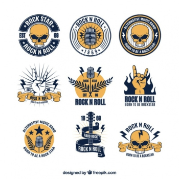 Vintage rock logo collection Vintage rock logo collection