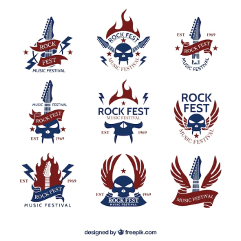 Vintage rock logo collection Vintage rock logo collection