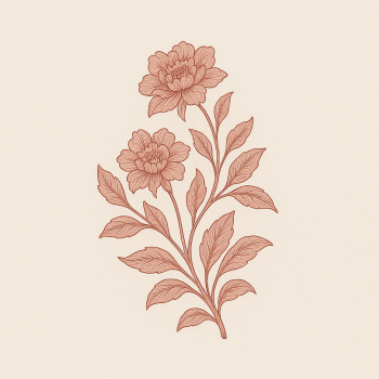 Vintage Rose Floral Illustration Vintage Rose Floral Illustration