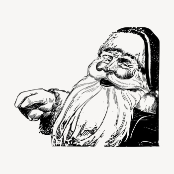 Vintage Santa, Christmas illustration vector. | Free Vector Illustration - rawpixel