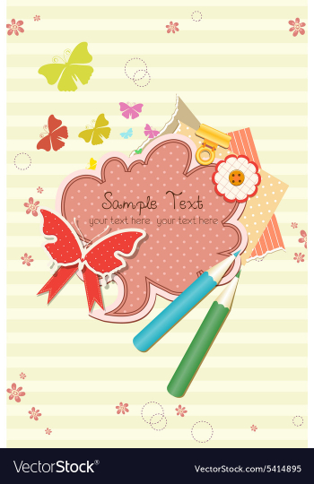 Vintage scrapbook elements vector image Vintage scrapbook elements vector image