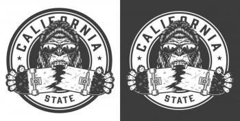 Vintage skateboarding monochrome label Free Vector Vintage skateboarding monochrome label Free Vector