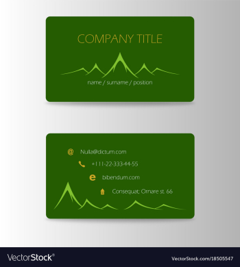 Vintage summer camping business card mountain vector image Vintage summer camping business card mountain vector image