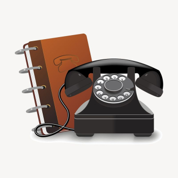 Vintage telephone clipart, stationery illustration. | Free Photo - rawpixel