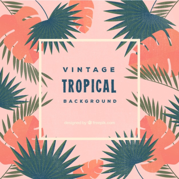 Vintage tropical leaves background Vintage tropical leaves background