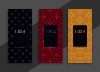 Vintage vertical classic premium banners set Vintage vertical classic premium banners set