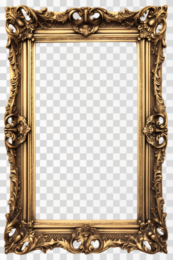 vintage vertical picture frame, png transparent background