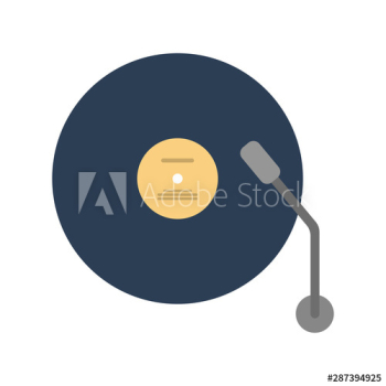 Vintage vinyl disc icon