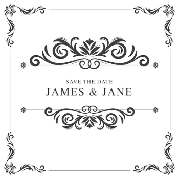 Vintage wedding frame Vintage wedding frame