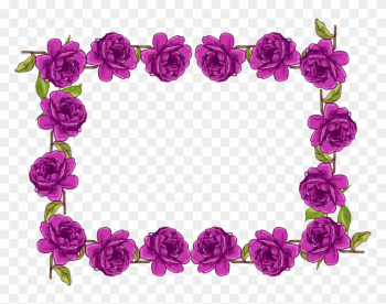 Violet Flower Border Design Violet Flower Border Design