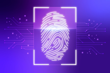 Violet neon fingerprint background Free Vector Violet neon fingerprint background Free Vector