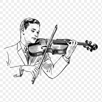 Violinist png sticker, vintage music | Free PNG - rawpixel