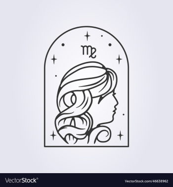 virgo zodiac astrology horoscope line art