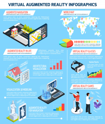 Virtual augmented reality infographics Free Vector Virtual augmented reality infographics Free Vector