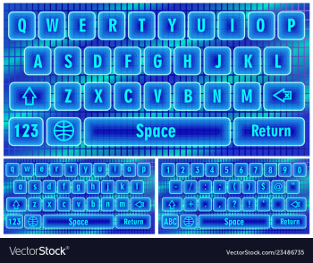 Virtual keyboard for smartphone vector image Virtual keyboard for smartphone vector image