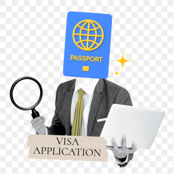 Visa application word png sticker, | Free PNG - rawpixel