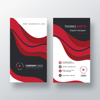 Visit card template vertical design Free Psd