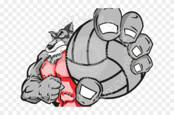 Volleyball Clipart Wolf - Eagle Basketball